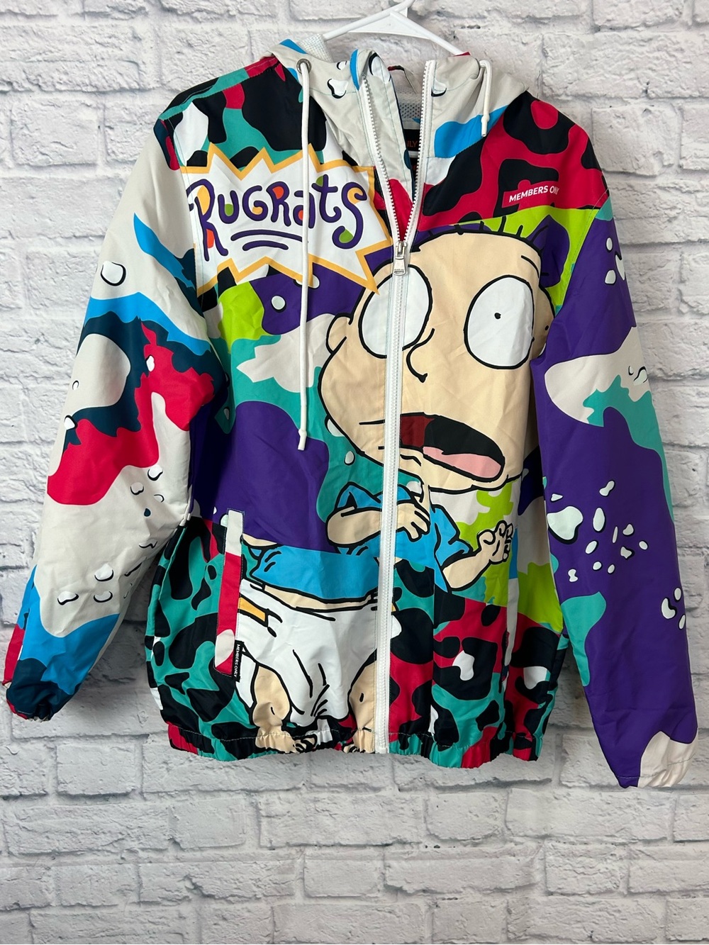 Members Only x Nickelodeon Rugrats Jacket Medium Reptar Chuckie 90s Windbreaker